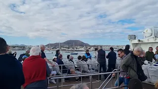 Ariiving in Port Corralejo, Fuerteventura