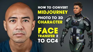 Midjourney Photo to 3D Character ~ How to use FACE TRANSFER 2 | DAZ to CC4