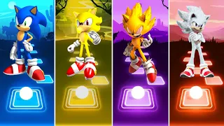 Sonic Generation 🆚 Super Sonic 🆚 Fleetway Super Sonic 🆚 Silver Sonic || Tiles Hop Gameplay 🎯