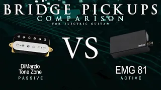 DiMarzio TONE ZONE vs EMG 81 - Bridge Pickup Guitar Tone Comparison Demo