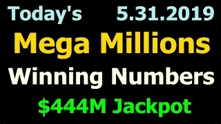 Today Mega Millions Winning Numbers 31 May 2019 Friday. Tonight Mega Millions Drawing 5/31/2019