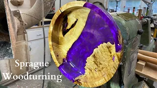 Woodturning - The Crystal Purple River Bowl