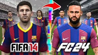 I Rebuild FC Barcelona From FIFA 14 to FC 24!