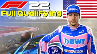 F1 22 - Let's Make Alonso World Champion Again: USA Qualifying