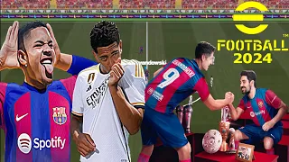 THE BEST ! EFOOTBALL PES 2024 PPSSPP NEW TRANSFER UPDATE | REALISTIC FACE & KITS 23/24 | HD GRAPHIC