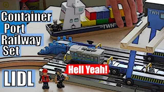 ASMR Toy Set Unboxing, Building and Running, No Talking - Playtive (Lidl) Container Port Railway Set