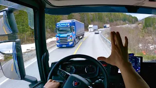 POV Driving Norway Scania S560 - Dokka. Rv33