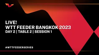 LIVE! | T2 | Day 2 | WTT Feeder Bangkok 2023 | Session 1