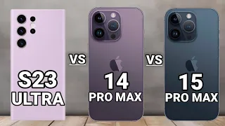 Galaxy S23 Ultra VS iPhone 14 Pro Max VS iPhone 15 Pro Max#tech58