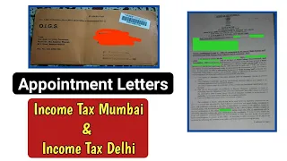 Appointment Letter from Income Tax Delhi, Income Tax Mumbai, Survey of India | OBC Provisional Issue