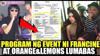 Francine DIAZ nakakaawa pala ang inabot sa Event na nagkaisyu pa sa Orange and Lemons! FULL STORY!