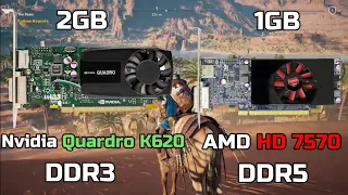 2GB NVIDIA QUADRO K620 VS 1GB AMD HD 7570 | Who Is Good For Gaming