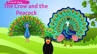 The Crow and the Peacock: Who is happy? | Crow and Peacock story | English stories | kids learning