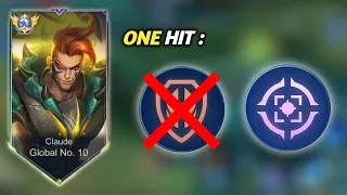 UPDATE! CLUADE BEST ONE HIT EMBLEM 2024🔥(must try) | TOP GLOBAL CLAUDE ~ MOBILE LEGENDS