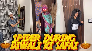 Spider during diwali ki safai | Chimkandi #sparklewithshorts #diwalispecial