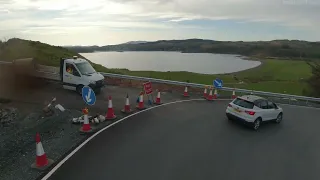 A816 Ardfern landslide 7th October 2023 - New temporary road.