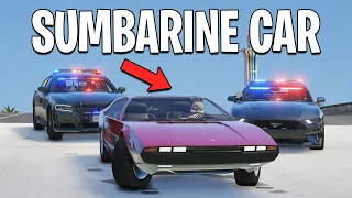 Running From Cops with Submarine Car in GTA 5 RP