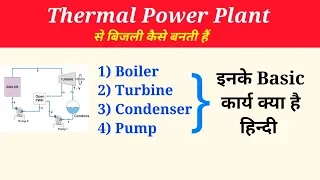 Thermal (steam) power Plant working process in Hindi ||  Power plant से  बिजली उत्पादन की कार्यविधि