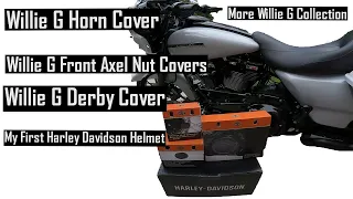 Willie G Horn Cover-Willie G Derby Cover-Willie G Front Axel Nut Covers-My First Harley Helmet Ever