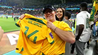 Socceroos' family and friends celebrate Denmark win