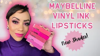Maybelline Superstay Vinyl Ink Lipsticks NEW Shades! | Swatches and Try On!