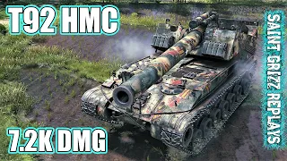 WoT T92 HMC Gameplay ♦ 7.2k Dmg 5 Frags ♦ SPG Arty Review