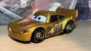 Disney Pixar Cars Diecast - Factory Custom Golden “Lightning McQueen Day” Lightning McQueen