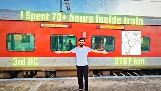 I Spent 4 Days Inside INDIA'S 3rd LONGEST TRAIN (70+ Hours) HIMSAGAR EXPRESS (K2K)🤯🚂 || Part 1