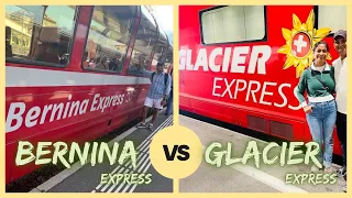 Glacier Express vs. Bernina Express 🇨🇭Two Swiss Marvels | Best Trains to Choose from St. Moritz