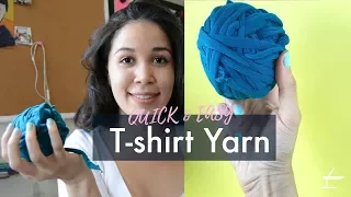 How to make T-shirt Yarn (Quick & Easy tutorial for a Continuous Strand)