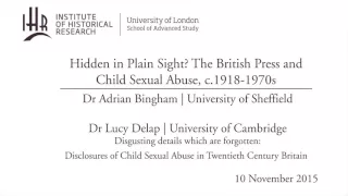 Hidden in Plain Sight  The British Press and Child Sexual Abuse, c 1918 1970s