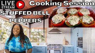 Gina Young live, cooking session, homemade stuffed bell peppers, pull up