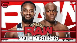 BIG E VS BOBBY LASHLEY WWE TITLE STEEL CAGE- WWE RAW September 27th 2021 Live Stream: Watch Along