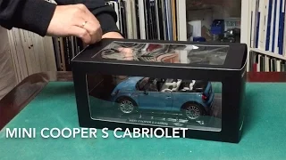 Modelcar Unboxing Mini Cooper S Cabrio Norev 1/18