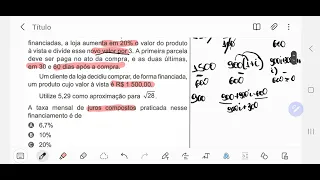 Resolução da questão mais difícil de matemática do Enem 2023.