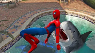 GTA 5 spidermanJumps Falls Ragdolls Compilation (Euphoria physics - Funny Moments)
