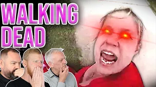 Junkie Zombie BITES Cop During Wild Traffic Stop! REACTION | OFFICE BLOKES REACT!!