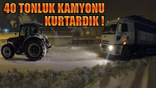 40 TONLUK KAMYONU KURTARDIK / ÇORUM KARLAR ALTINDA / NEWHOLLAND T4030