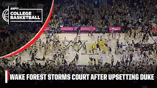 SOLD OUT Wake Forest crowd rushes court after upsetting No. 8 Duke 😳 | ESPN College Basketball