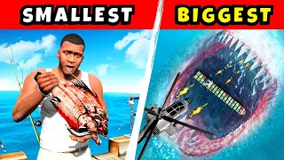 Hunting SMALL to BIGGEST SEA MONSTER in GTA 5!