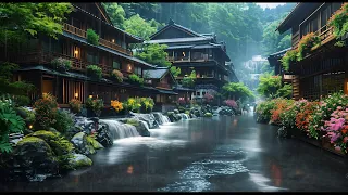 Harmony of Rain Sounds: Japanese Garden Rainfall and Piano Music for Relaxing Mind and Sleep Better