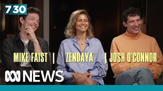 Zendaya and co-stars Josh O'Connor and Mike Faist on making their new film Challengers | 7.30