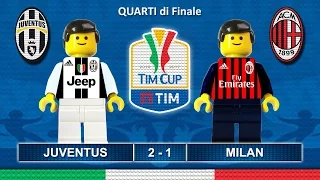 Juventus Milan 2-1 • Tim Cup 2017 (25/01/2017) goal highlights sintesi Lego Calcio Coppa Italia 2017