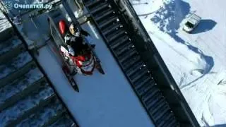 самый крутой прыжок на снегоходе