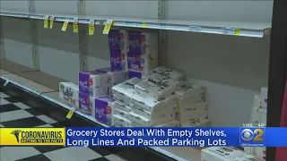 Store Shelves Remain Empty Amid COVID-19 Fears