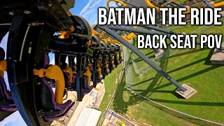 Batman The Ride 5K Back Seat POV Six Flags Over Texas