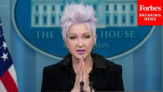JUST IN: Cyndi Lauper Joins White House Press Briefing Before Biden Signs Same-Sex Marriage Bill