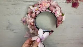 Високий вінок крок за кроком! Основа для високого віночка. DIY/ Flower Crown/ tutorial/ handmade