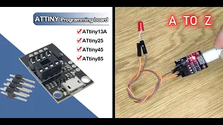 Pluggable ATTINY Development Board For ATtiny13A/ATtiny25/ATtiny45/ATtiny85 Programming Micro Usb