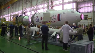 Общая сборка  РКН «Союз-ФГ» с ТПК «Союз МС-08»